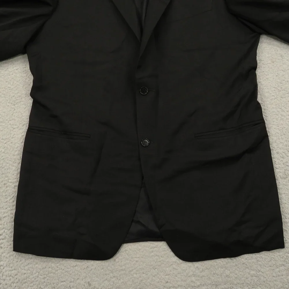 Canali 1934 Blazer 44L Wool Black 2 Button Formal Jacket Italian Made Vented